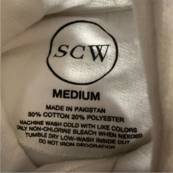 SCW Edgy White Skull Graphic Hoodie NWOT - Picture 2 of 7